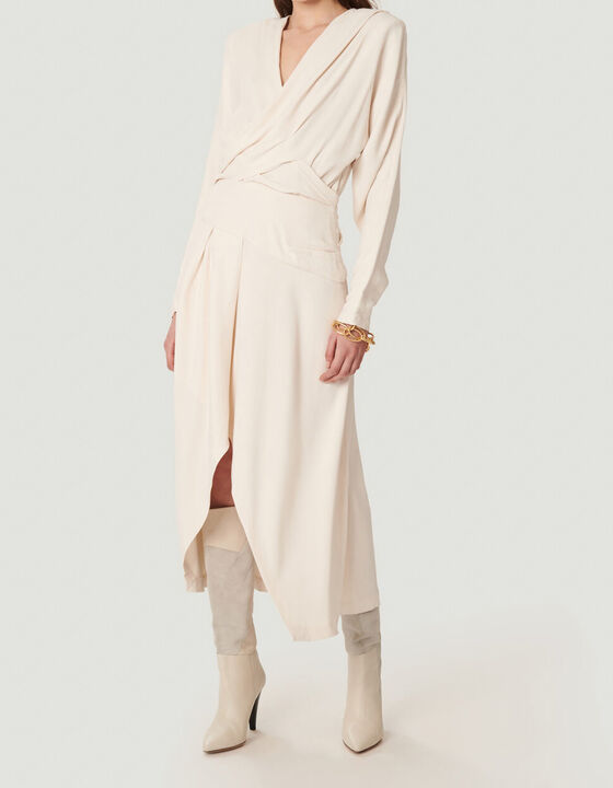 ELMAS DRAPED FULL LENGTH DRESS